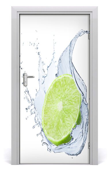 Okleina samoprzylepna fototapety na drzwi Limonka