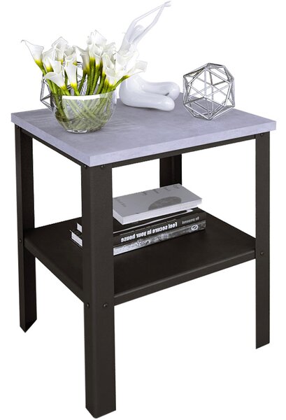 Stolik kawowy w stylu loft czarny + beton T1-B15