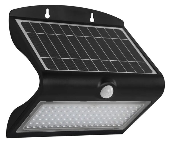 Nowoczesny czarny kinkiet solarny z czujką ruchu - 6.8W B0-N79