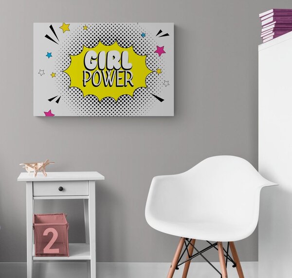 Obraz z pop art napisem - GIRL POWER