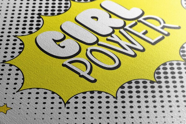 Obraz z pop art napisem - GIRL POWER