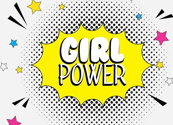 Obraz z pop art napisem - GIRL POWER