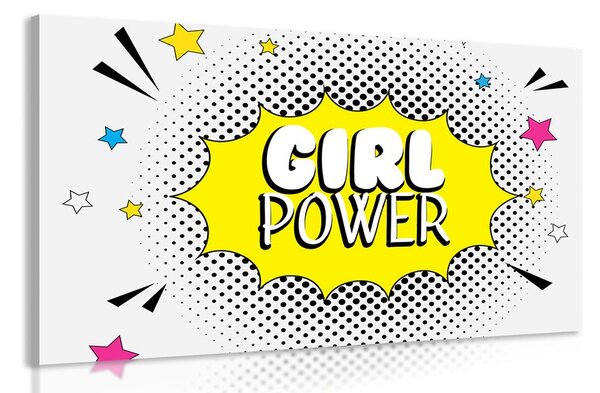 Obraz z pop art napisem - GIRL POWER