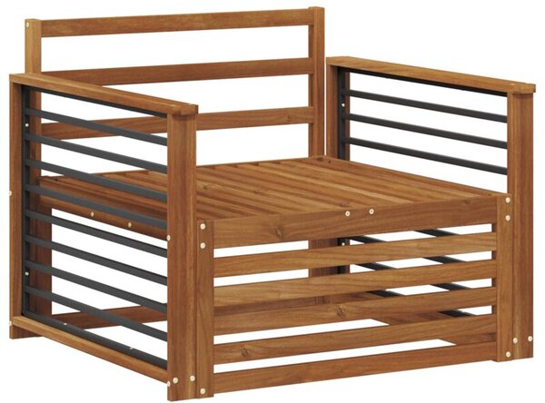 Sztuka 2 sofa z podłokietnikami lite drewno akacji naturalny
