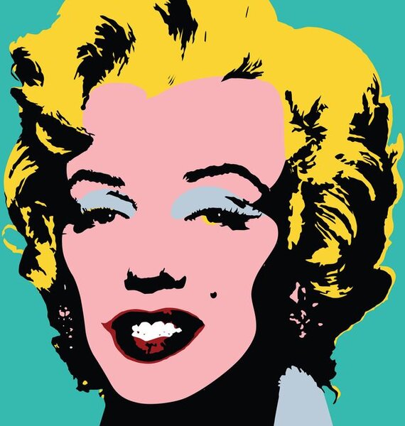Obraz ikona Marilyn Monroe w pop art wzorze