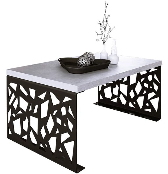 Nowoczesny stolik kawowy czarny + beton B1-L35