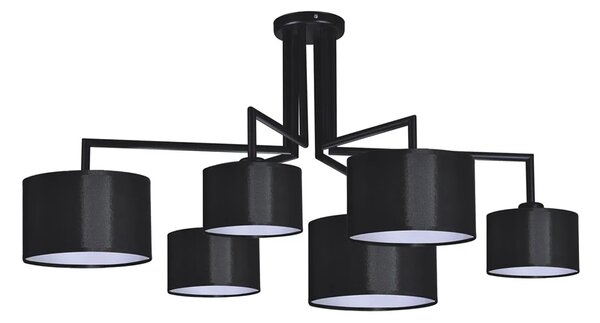 Czarna elegancka lampa sufitowa abażurowa D8-G42