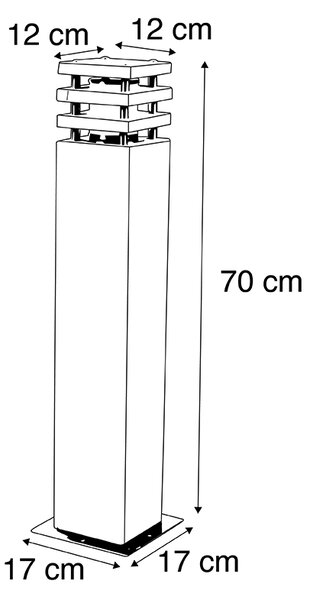 Nowoczesna lampa zewnętrzna beż 70cm - Grumpy