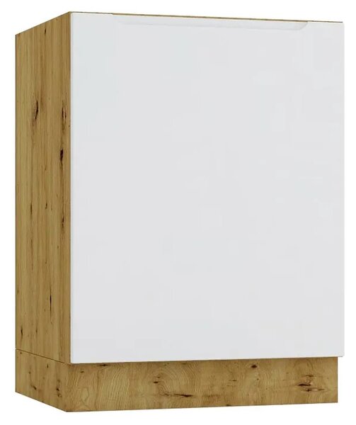 Szafka pod zlew 60 cm dąb artisan + szary T8-K04