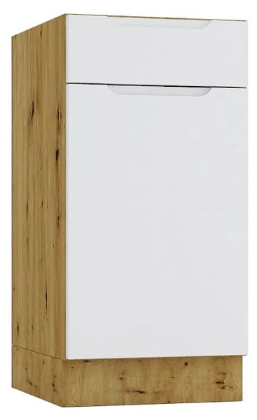 Szafka dolna z szufladą 40 cm dąb artisan + szary K6-A97