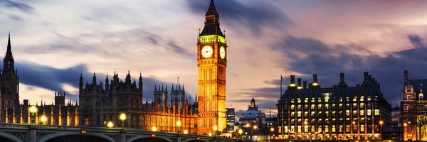 Obraz nocny Big Ben w Londynie