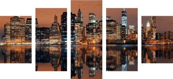 5-częściowy obraz miasto Manhattan