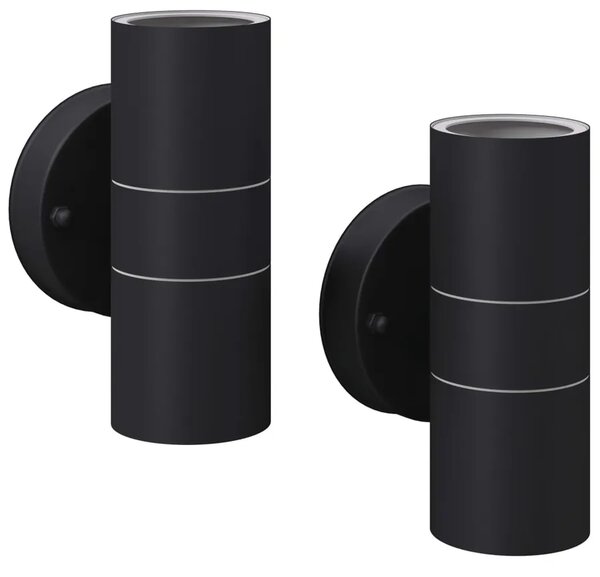 2 zewnętrzne kinkiety w kolorze czarnym - O-006 F4-P40