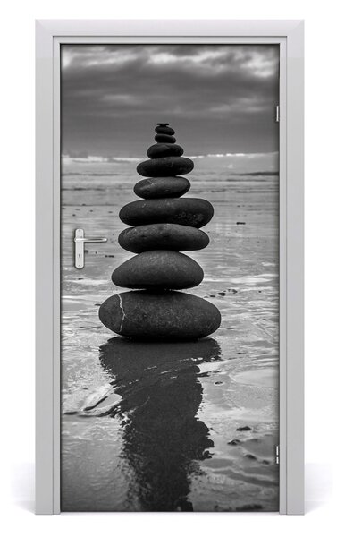 Naklejka fototapeta na drzwi Kamienie na plaży