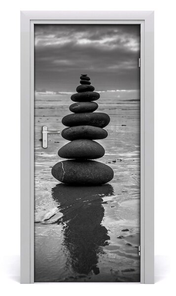 Naklejka fototapeta na drzwi Kamienie na plaży