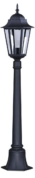 Czarna stojąca lampa ogrodowa klasyczna słupek - S351 M7-W96