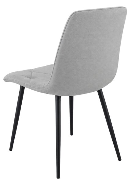 Szare krzesło LIBRA PLATINUM GREY z czarnymi nogami