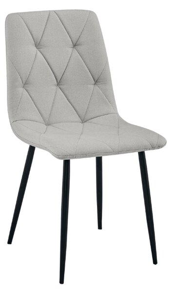Szare krzesło LIBRA PLATINUM GREY z czarnymi nogami
