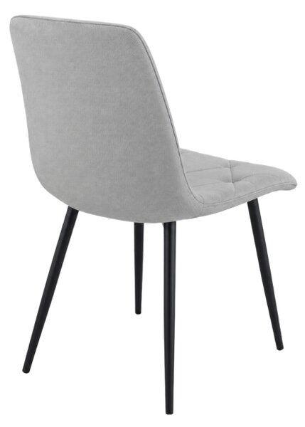 Szare krzesło LIBRA PLATINUM GREY z czarnymi nogami