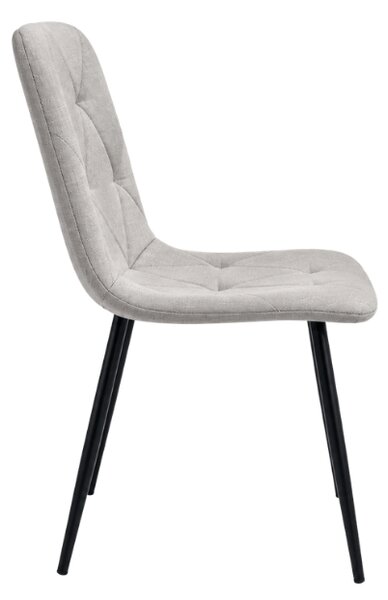 Szare krzesło LIBRA PLATINUM GREY z czarnymi nogami
