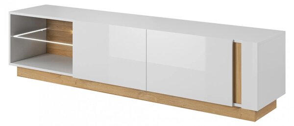 Stolik Rtv Biały + Dąb Grandson H6-A67