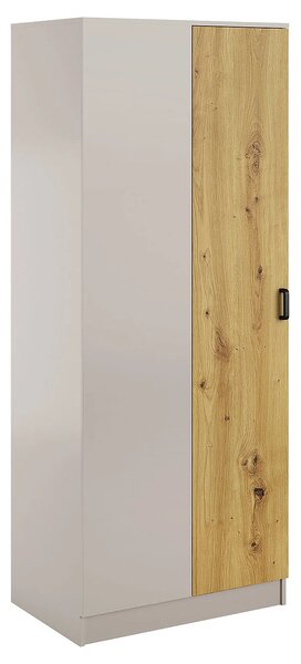 Narożna szafa uchylna w kolorze kaszmir + dąb artisan M7-B52