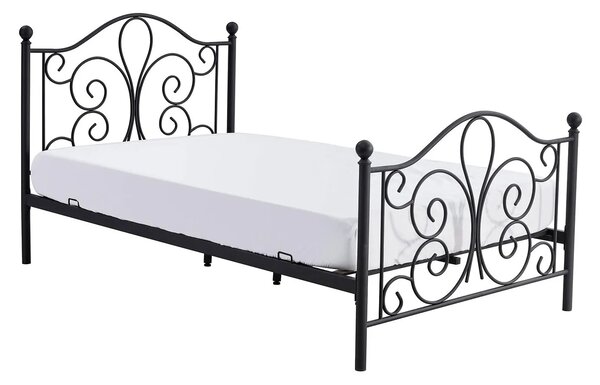 Czarne metalowe łóżko 120x200 cm Z9-T35