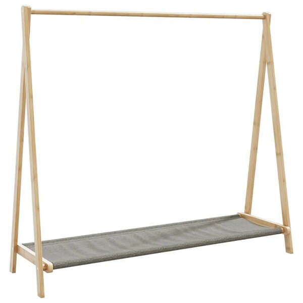 Minimalistyczny na ubrania wieszak z półką H5-F29