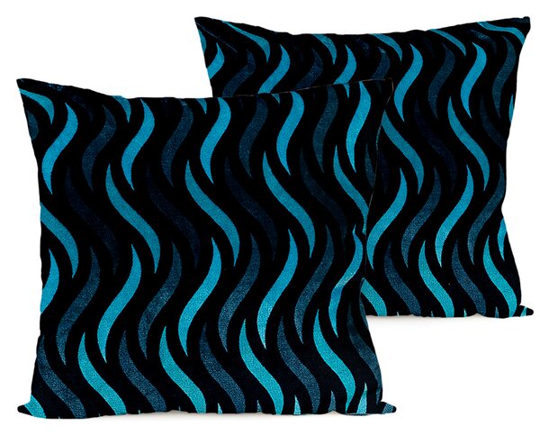 Poszewka na poduszkę Wave mikroflanel, 40 x 40 cm, komplet 2 szt