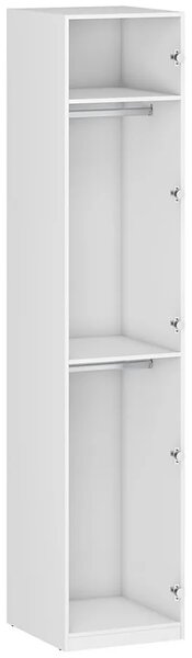 Biały korpus szafy z dwoma drążkami 50 cm T8-W97