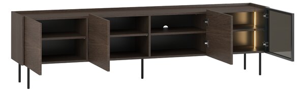 Szafka RTV Dunari 220 cm z metalowymi nogami - dąb dunin
