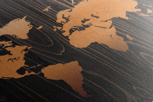 Obraz na korku orange map on wood