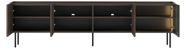 Szafka RTV Dunari 220 cm z metalowymi nogami - dąb dunin
