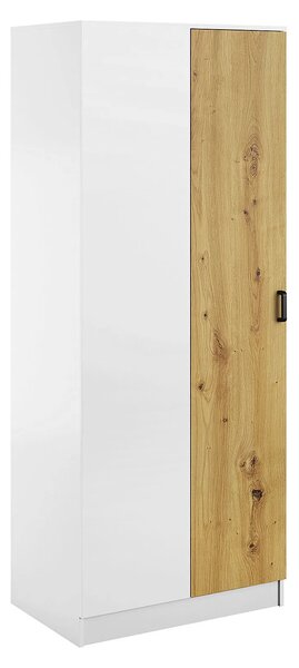 Szafa narożna w kolorze biały + dąb artisan H1-Z48