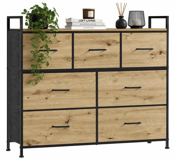 Duża komoda z szufladami w stylu loft dąb artisan A9-Z16