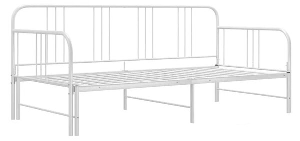 Białe Metalowe Łózko Rozkładane 90X200 Cm L6-G84