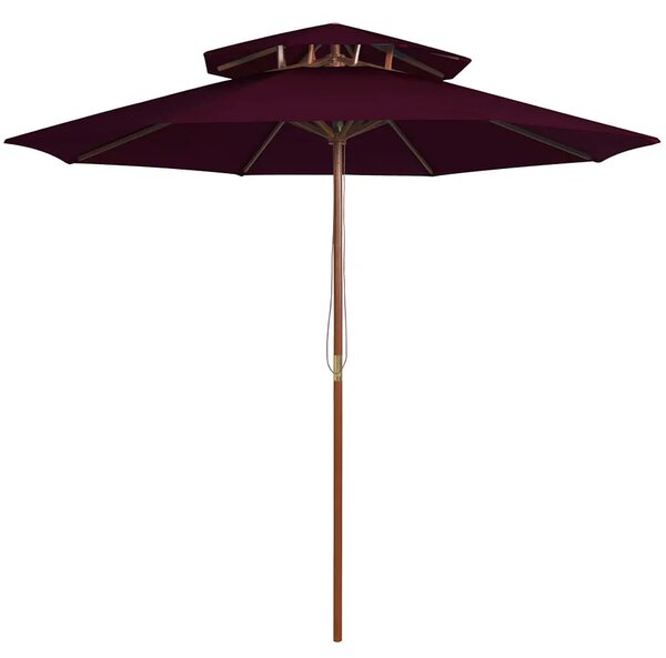 Bordowy okrągły parasol ogrodowy E1-G45