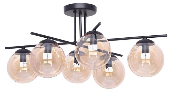 Bursztynowa nowoczesna duża lampa sufitowa - A218 E2-E01