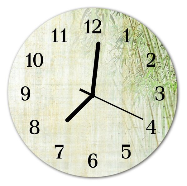 Zegar ścienny okrągły Bambusowa roślina