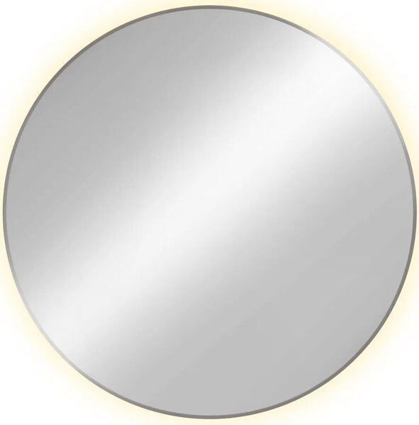 Srebrne okrągłe lustro led F2-H46