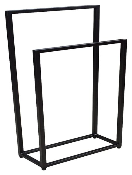 Czarny stojący wieszak na ręczniki 75 cm T9-G99