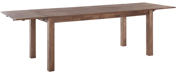 Stół do jadalni rozkładany 180/270 x 85 cm ciemne drewno dębowe Maxima Beliani