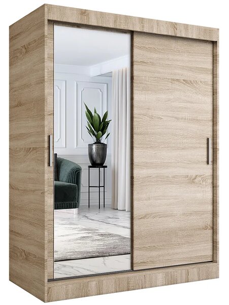 Szafa Przesuwna Dąb Sonoma Z Lustrem 150 Cm Z3-R34