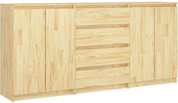 Komplet 3 szafek drewna z litego sosnowego E2-E19