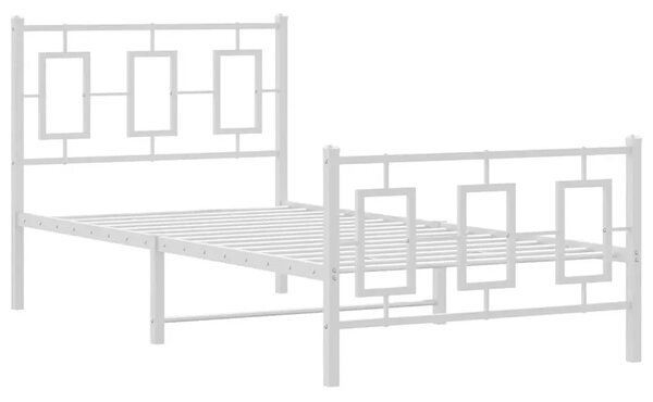 Białe metalowe łózko pojedyncze 90x200 cm T3-L94