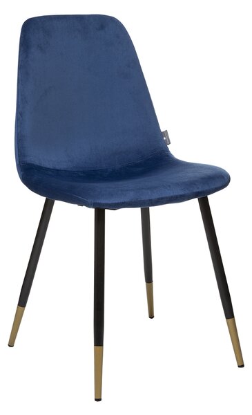 Aksamitne krzeso do jadalni Eazy Living Gilou Blue