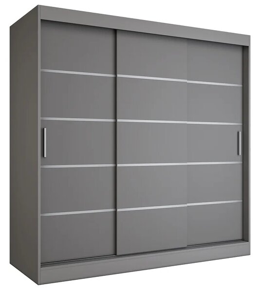 Szafa przesuwna antracyt 200 cm P1-H66