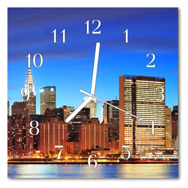 Zegar ścienny kwadrat Miasto budynki