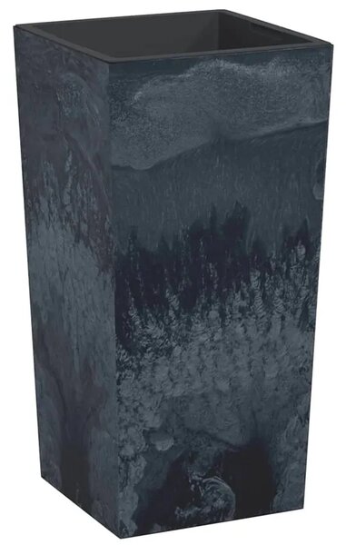 Antracytowa wysoka donica ogrodowa stylizowana na beton S7-N51
