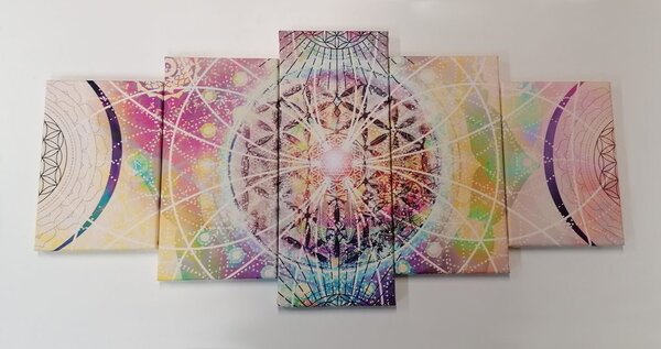 5-częściowy obraz Mandala w ciekawej wersji